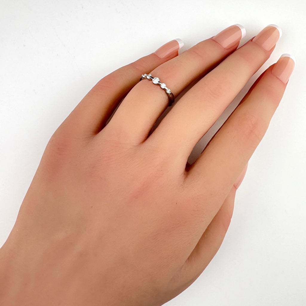 メレダイヤ デザインリング プラチナ 指輪 リング 8号 Pt900 ダイヤモンド レディース ノンブランドジュエリー 【中古】nbjwl