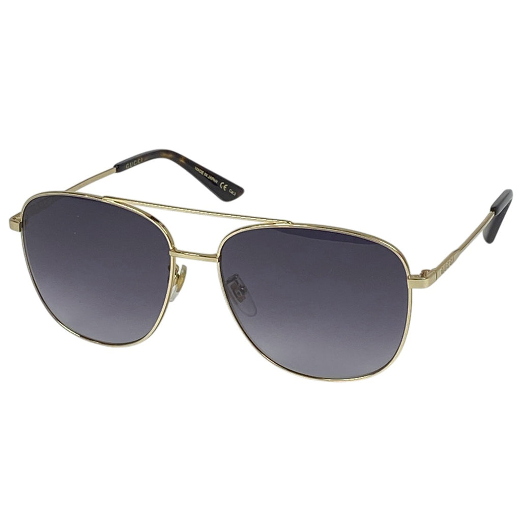 グッチ ロゴ サングラス ティアドロップ ビー サングラス GP プラスチック ゴールド ブラウン GG0410SK レディース 【中古】brbag