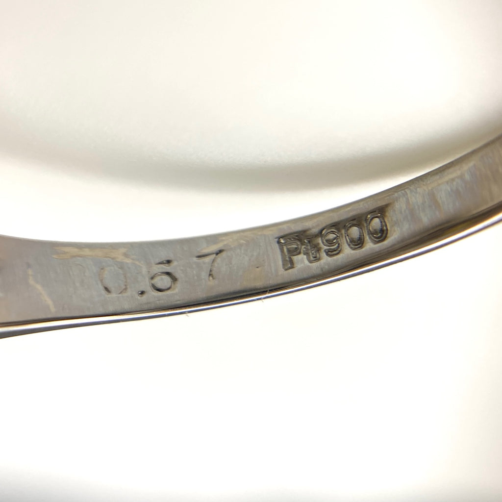 クリソベリルキャッツアイ デザインリング プラチナ メレダイヤ 指輪 リング 15.5号 Pt900 クリソベリルキャッツアイ ダイヤモンド レディース 【中古】nbjwl