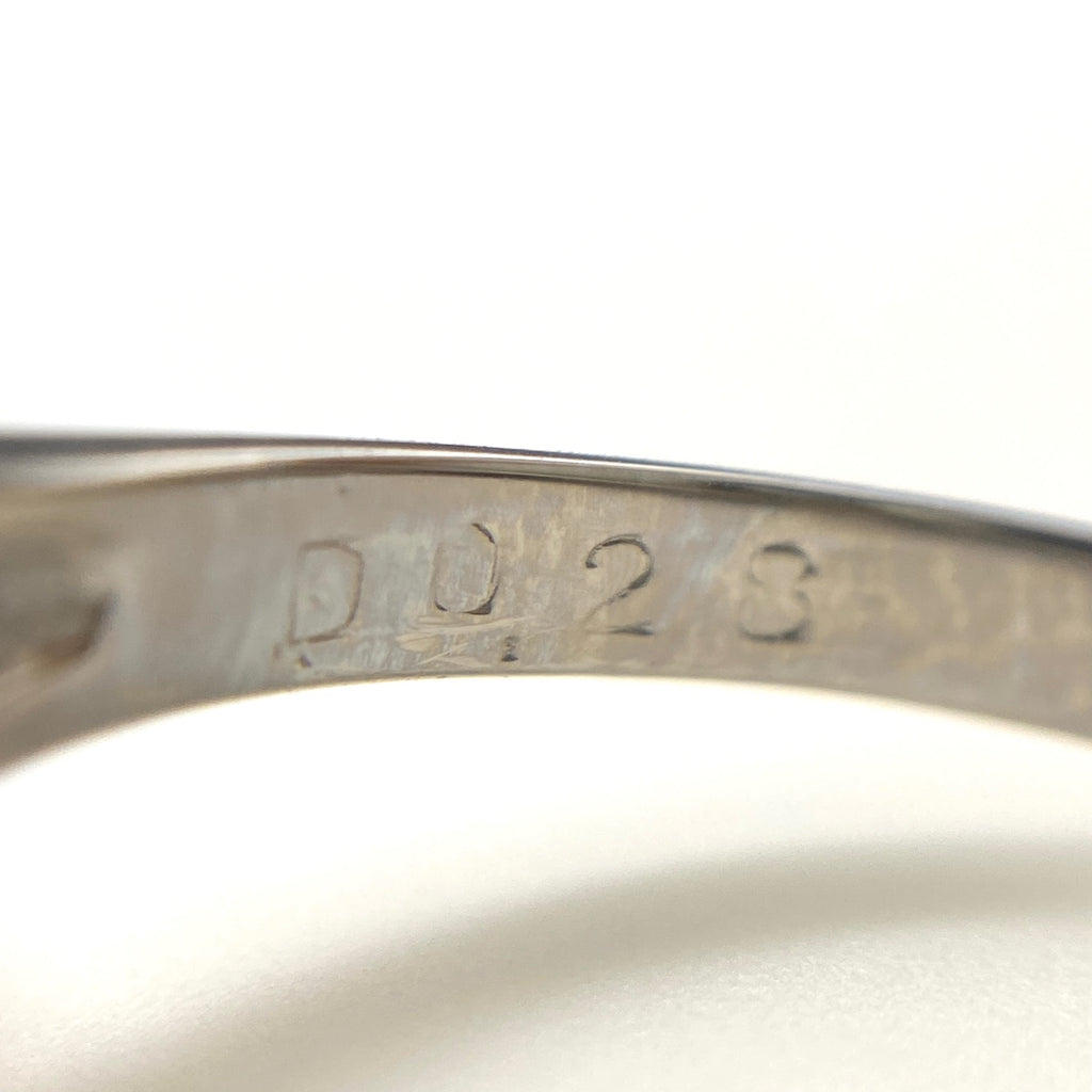 クリソベリルキャッツアイ デザインリング プラチナ メレダイヤ 指輪 リング 15.5号 Pt900 クリソベリルキャッツアイ ダイヤモンド レディース 【中古】nbjwl