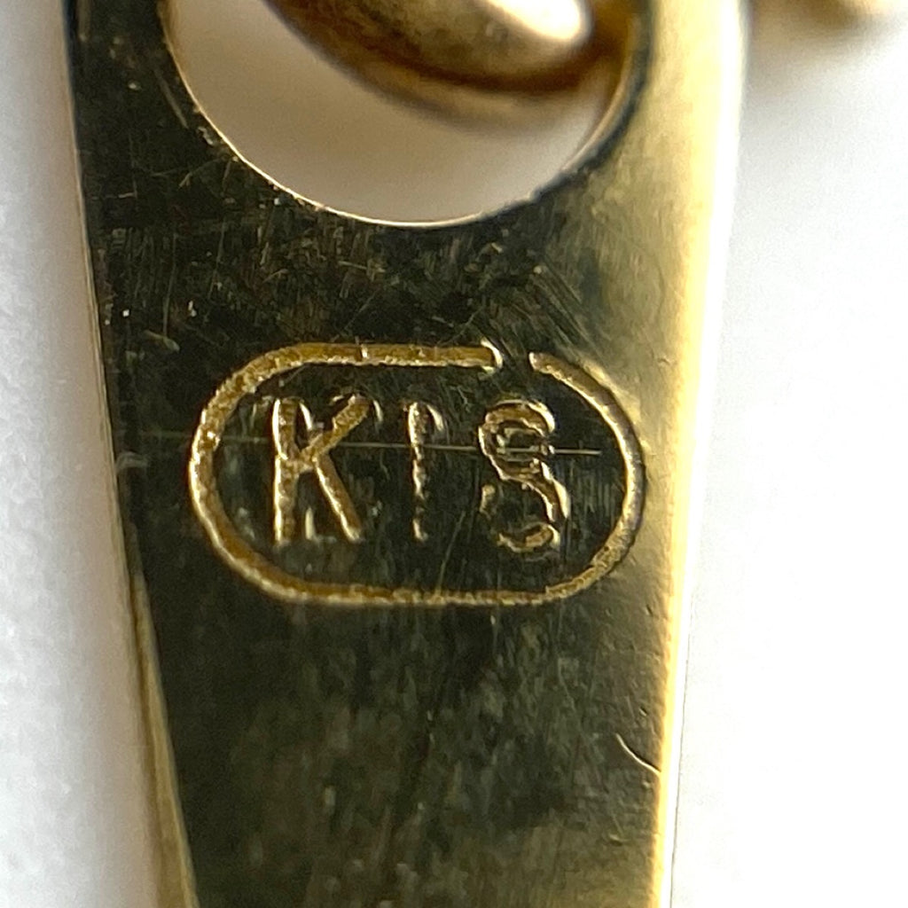 メレダイヤ デザインネックレス YG イエローゴールド ペンダント ネックレス K18 ダイヤモンド レディース 【中古】nbjwl