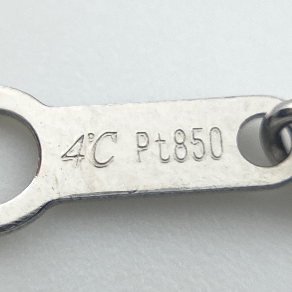 ヨンドシー ダイヤモンド デザインネックレス プラチナ ペンダント ネックレス Pt850 ダイヤモンド レディース 【中古】brjwl