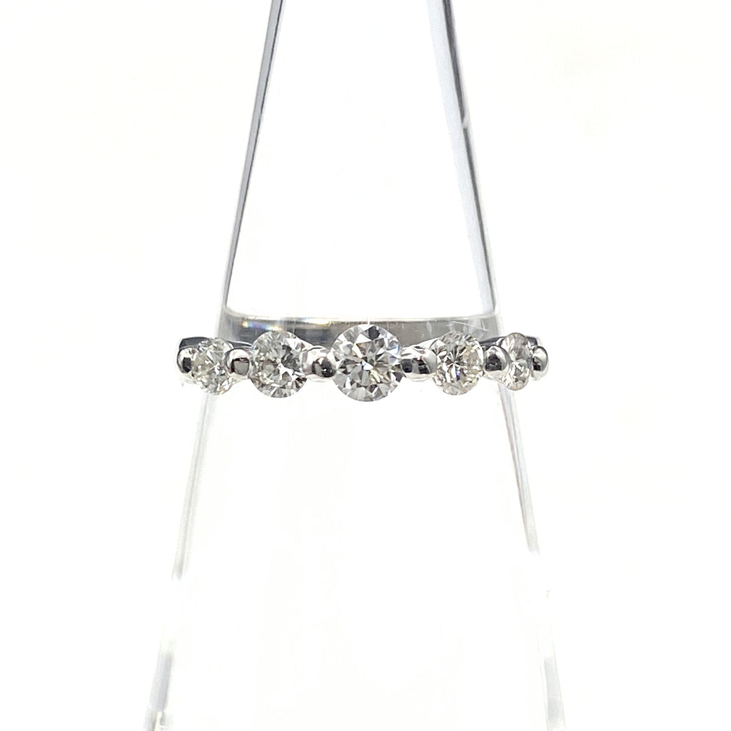 メレダイヤ デザインリング プラチナ 指輪 リング 7号 Pt900 ダイヤモンド レディース 【中古】nbjwl