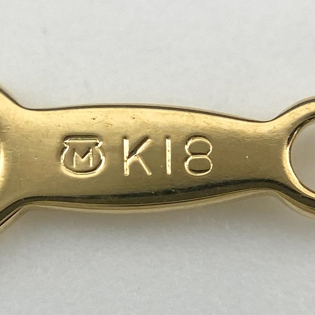 ミキモト パール デザインネックレス YG イエローゴールド ペンダント 真珠 ネックレス K18 パール レディース 【中古】brjwl