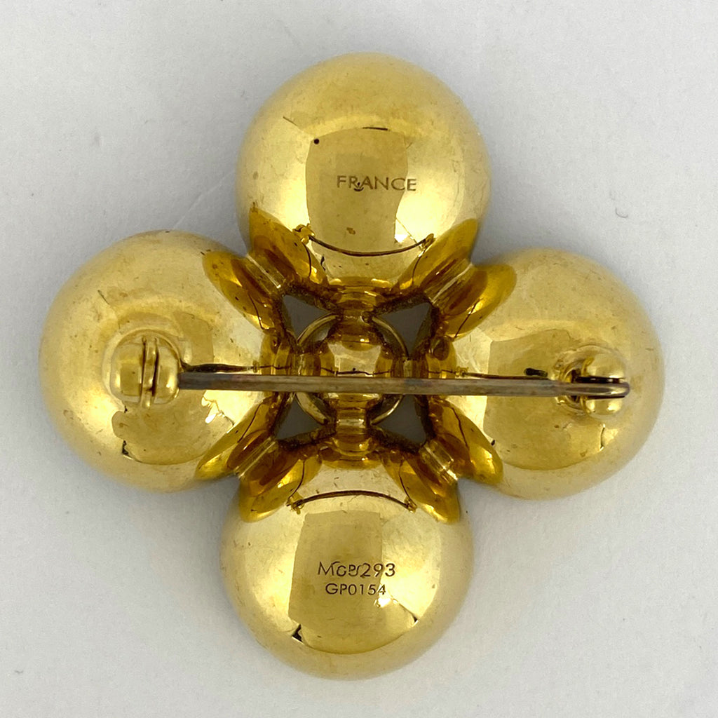 ルイ・ヴィトン ブロッシュ アンクルージョン アールデコ ブローチ GP ゴールド レディース 【中古】bracc