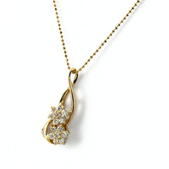 メレダイヤ デザインネックレス ネックレス K18 750 ダイヤモンド レディース ノンブランドジュエリー 【中古】nbjwl