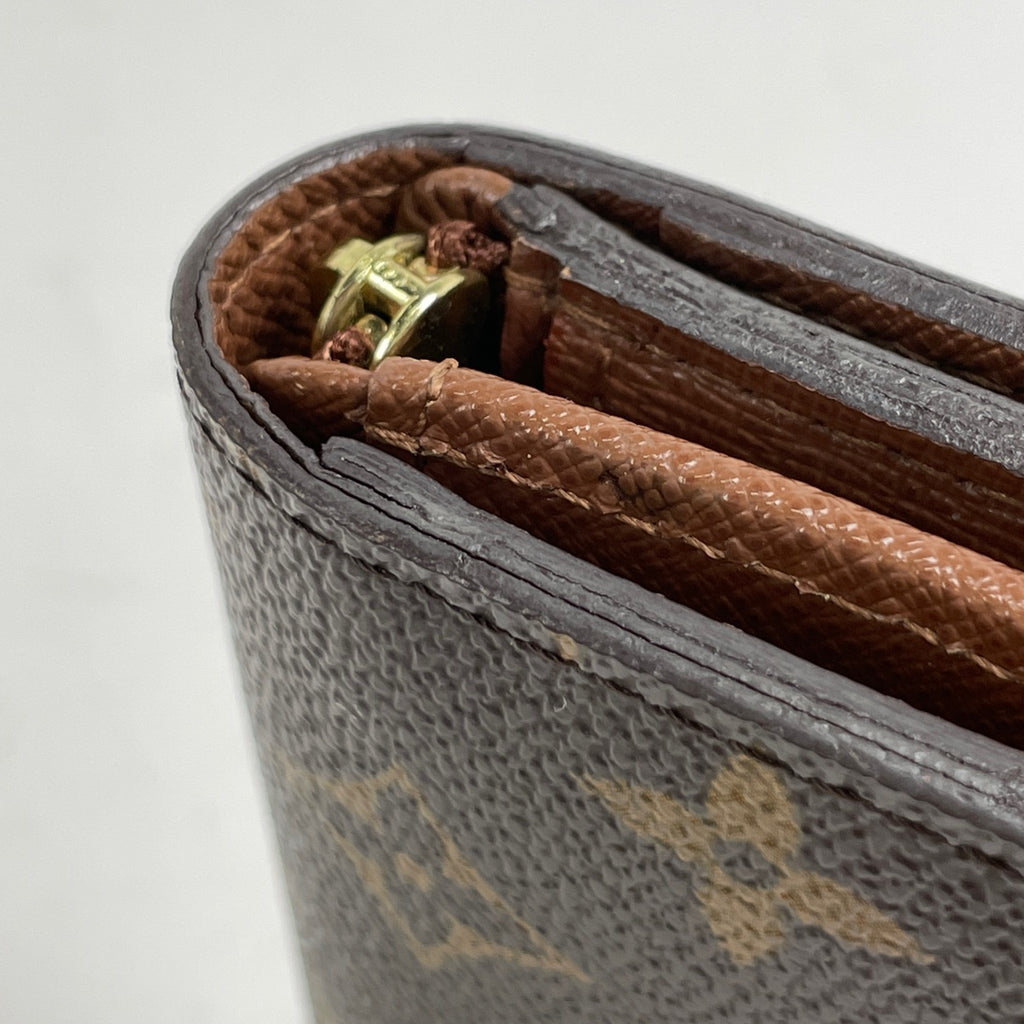 ルイ・ヴィトン ポルトフォイユ トレゾール 札入れ 小銭入れ 二つ折り財布 モノグラム ブラウン M61736 レディース 【中古】brbag