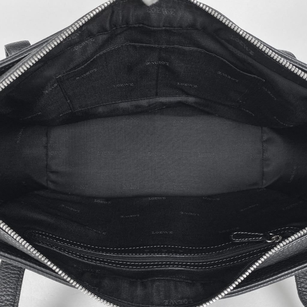ロエベ ロゴ ハンドバッグ トートバッグ ハンドバッグ レザー ブラック レディース 【中古】brbag