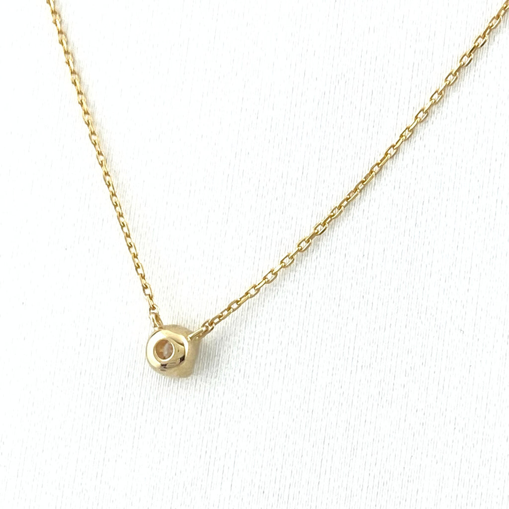 ヨンドシー ダイヤモンド デザインネックレス YG イエローゴールド ペンダント ネックレス K18 ダイヤモンド レディース 【中古】brjwl