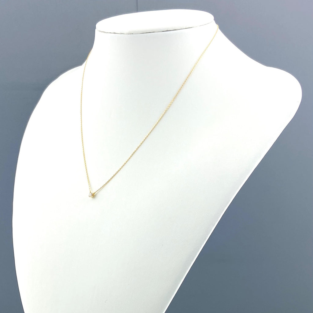 ヨンドシー ダイヤモンド デザインネックレス YG イエローゴールド ペンダント ネックレス K18 ダイヤモンド レディース 【中古】brjwl