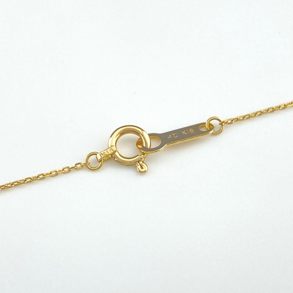 ヨンドシー ダイヤモンド デザインネックレス YG イエローゴールド ペンダント ネックレス K18 ダイヤモンド レディース 【中古】brjwl