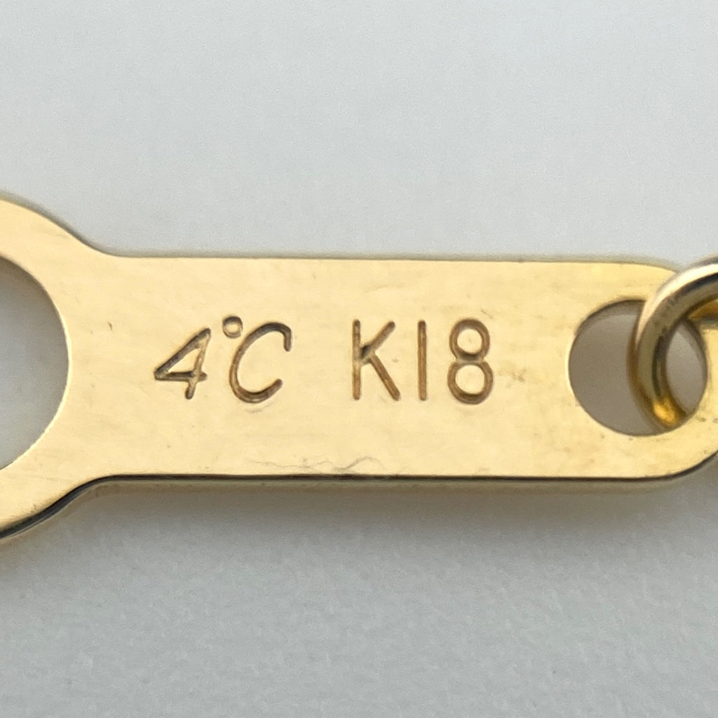 ヨンドシー ダイヤモンド デザインネックレス YG イエローゴールド ペンダント ネックレス K18 ダイヤモンド レディース 【中古】brjwl