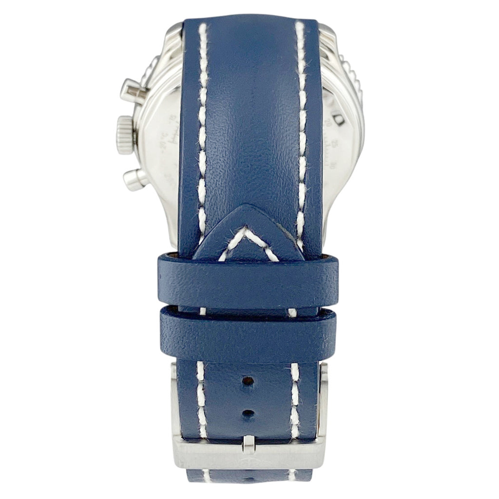 【OH済】ブライトリング ナビタイマー コスモノート A12022.1 腕時計 SS レザー 自動巻き ブルー メンズ 【中古】wtcbb