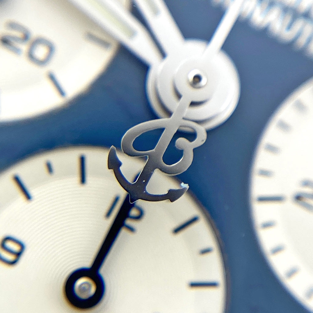 【OH済】ブライトリング ナビタイマー コスモノート A12022.1 腕時計 SS レザー 自動巻き ブルー メンズ 【中古】wtcbb