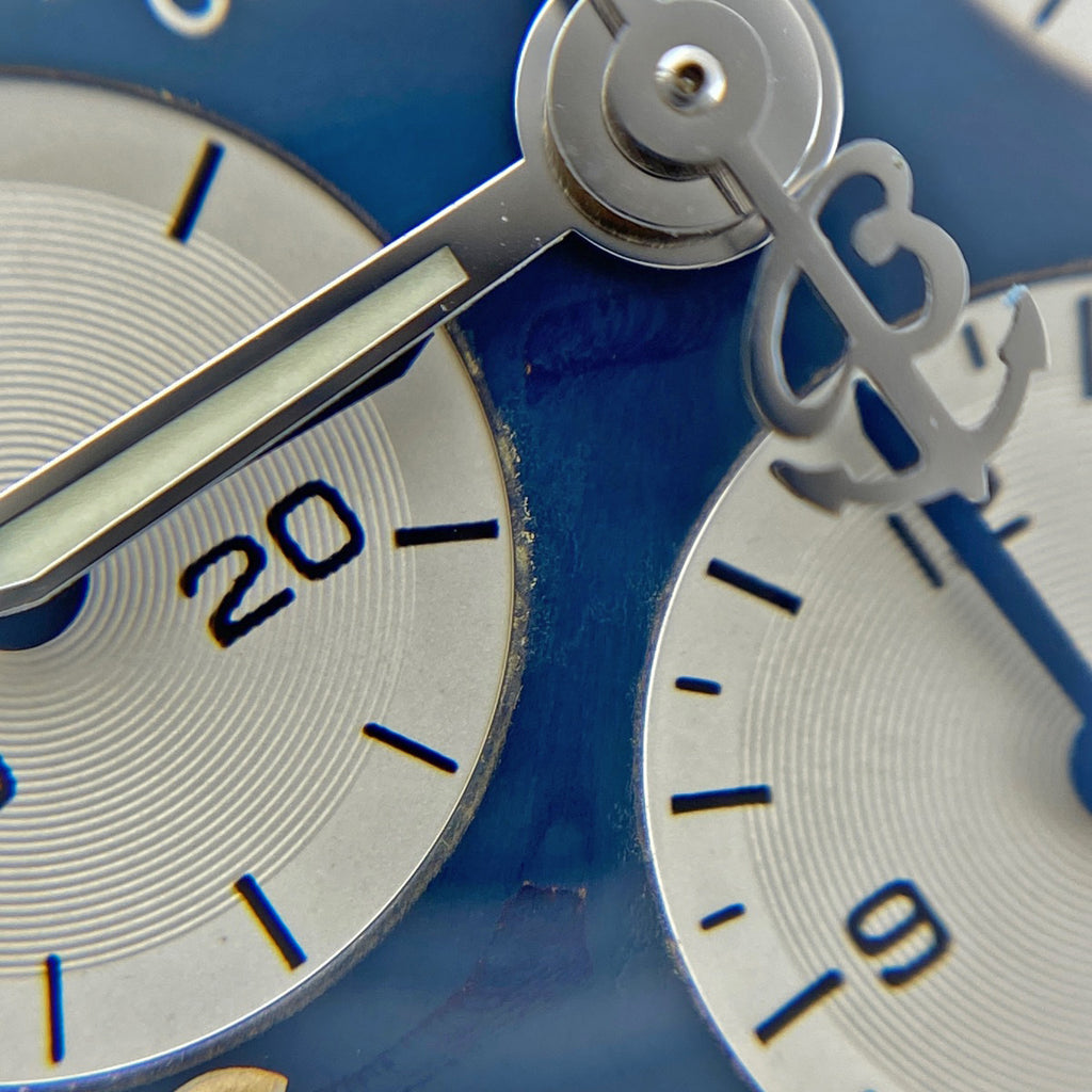 【OH済】ブライトリング ナビタイマー コスモノート A12022.1 腕時計 SS レザー 自動巻き ブルー メンズ 【中古】wtcbb