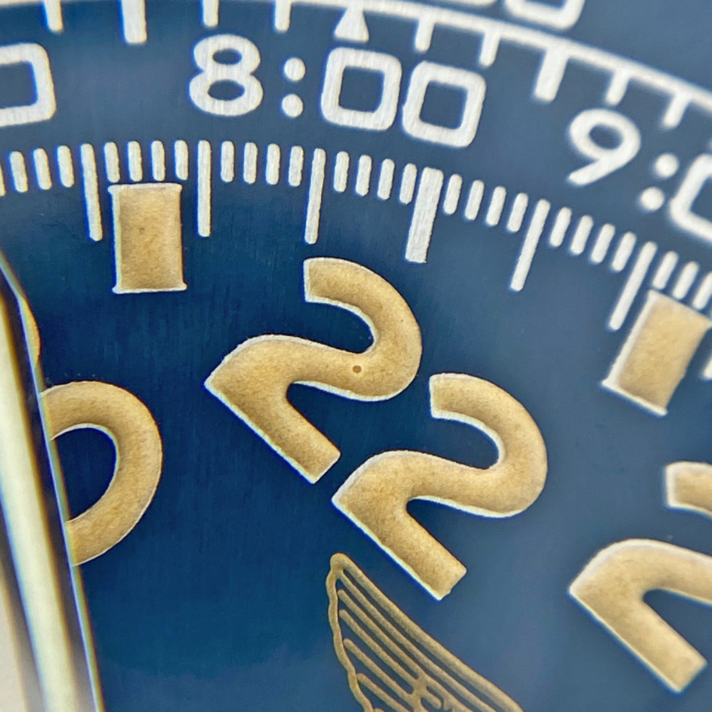 【OH済】ブライトリング ナビタイマー コスモノート A12022.1 腕時計 SS レザー 自動巻き ブルー メンズ 【中古】wtcbb