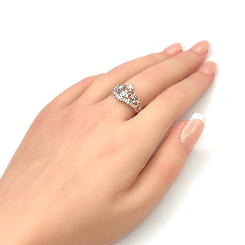 メレダイヤ デザインリング プラチナ 指輪 リング 16号 Pt900 ダイヤモンド レディース 【中古】nbjwl