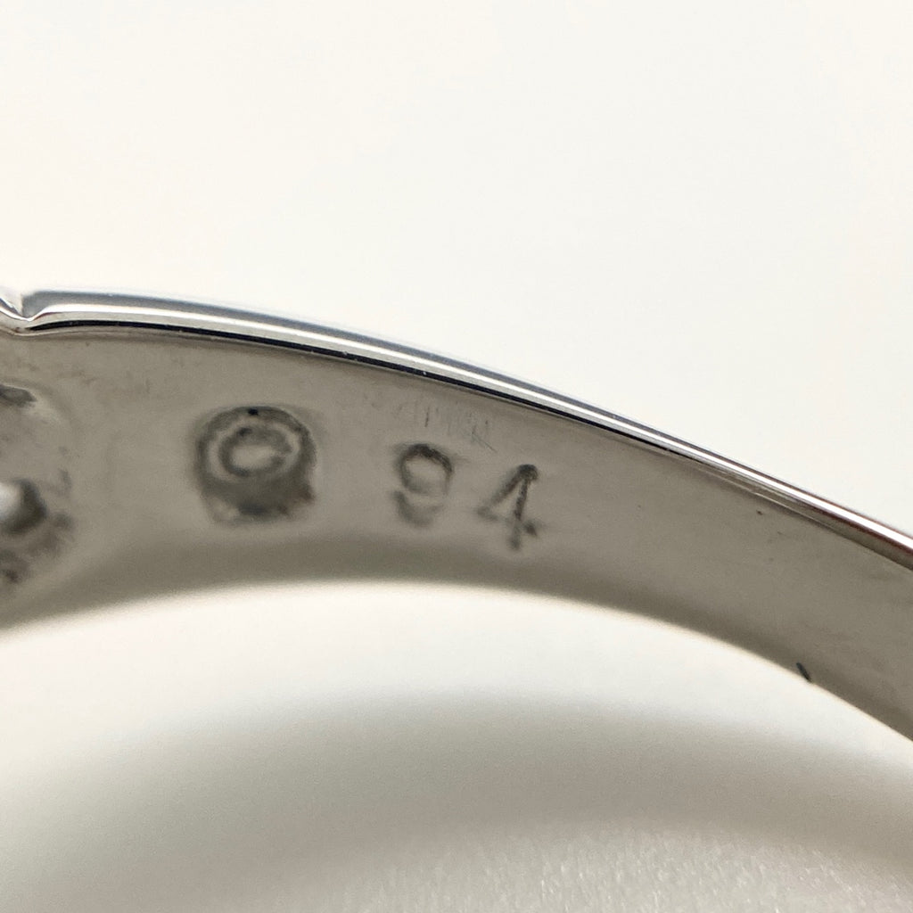 メレダイヤ デザインリング プラチナ 指輪 リング 16号 Pt900 ダイヤモンド レディース 【中古】nbjwl