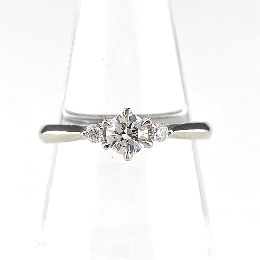 ヨンドシー ダイヤモンド デザインリング プラチナ 指輪 リング 5.5号 Pt950 ダイヤモンド レディース 【中古】brjwl