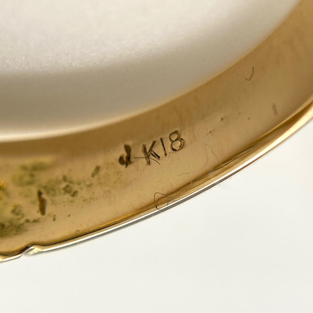 メレダイヤ デザインリング YG イエローゴールド 指輪 リング 11号 K18 ダイヤモンド レディース 【中古】nbjwl