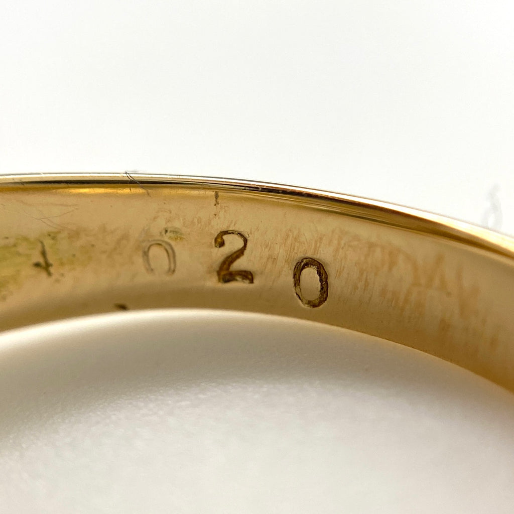 メレダイヤ デザインリング YG イエローゴールド 指輪 リング 11号 K18 ダイヤモンド レディース 【中古】nbjwl