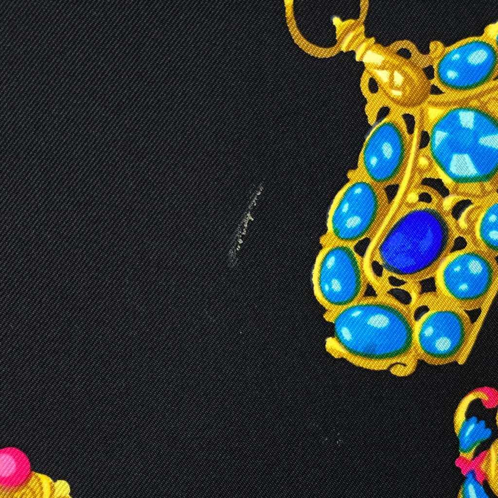 エルメス カレ 90 KOSMIMA 宇宙 スカーフ シルク ブラック マルチカラー レディース 【中古】brbag