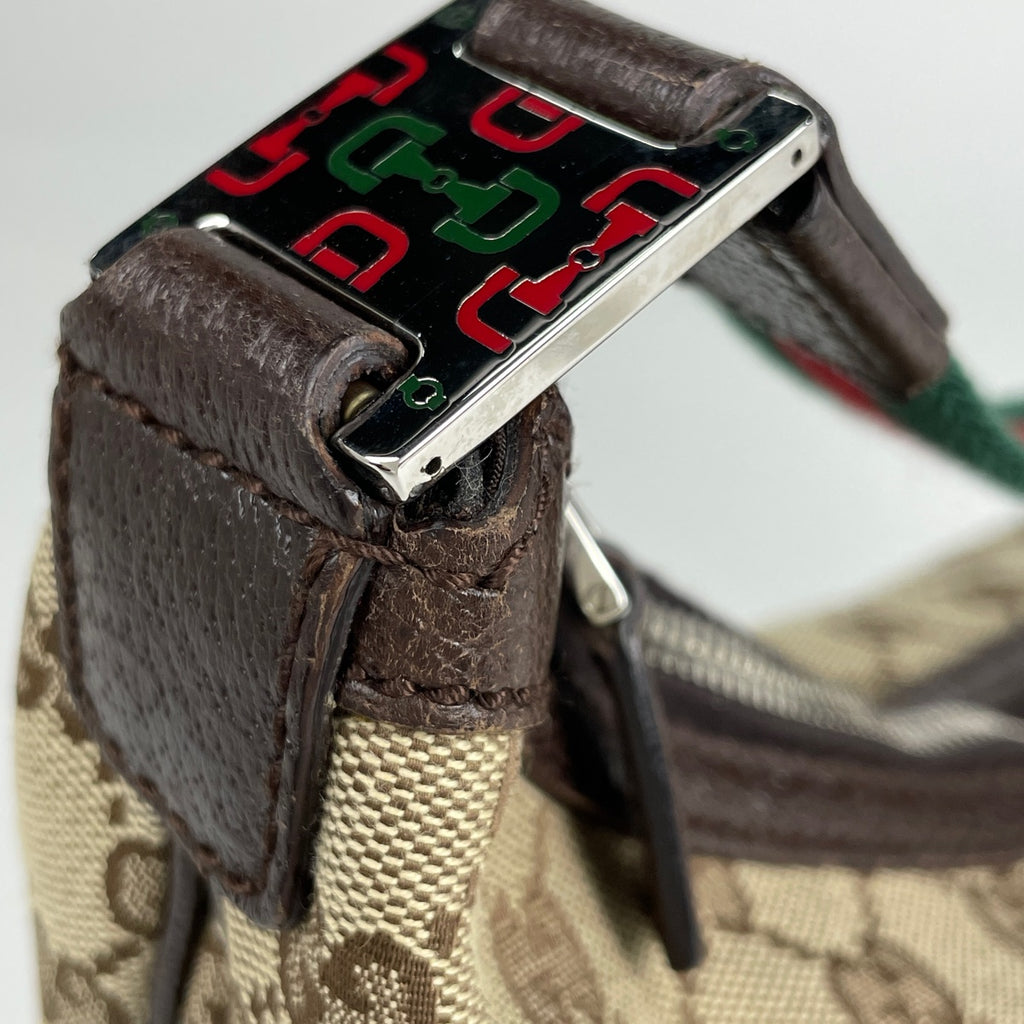 グッチ GG柄 ショルダーバッグ シェリーライン ウェブ ワンショルダー ショルダーバッグ GGキャンバス ブラウン 146243 レディース 【中古】brbag