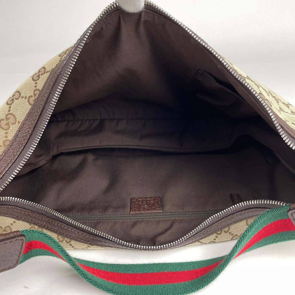 グッチ GG柄 ショルダーバッグ シェリーライン ウェブ ワンショルダー ショルダーバッグ GGキャンバス ブラウン 146243 レディース 【中古】brbag