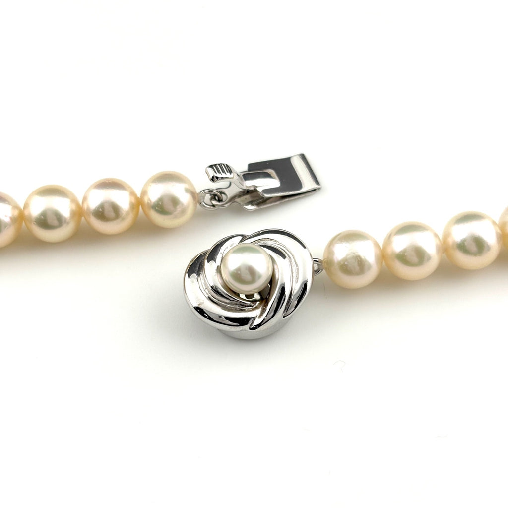 タサキ パール デザインネックレス SILVER シルバー 真珠 ネックレス SV パール レディース 【中古】brjwl