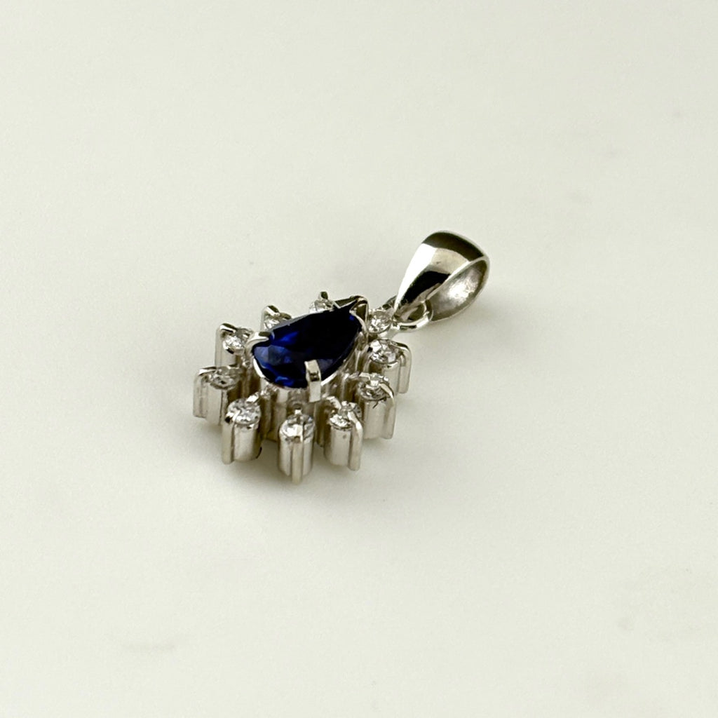 【mai】天然サファイア　ダイヤモンド　ペンダントトップ　プラチナ900 サファイア ペンダントトップ プラチナ メレダイヤ ペンダントトップ