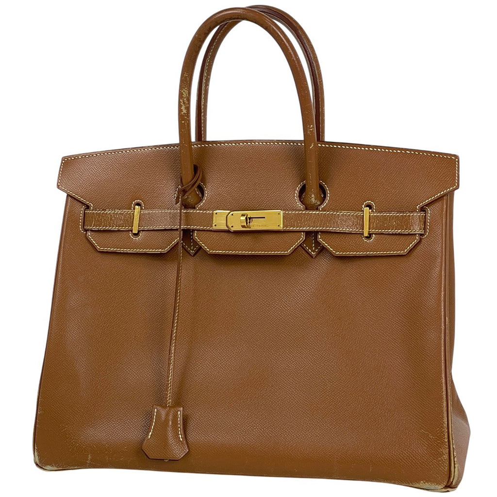 エルメス バーキン35cm ハンドバッグ クシュベル ゴールド □Ｂ レディース 中古 brbag