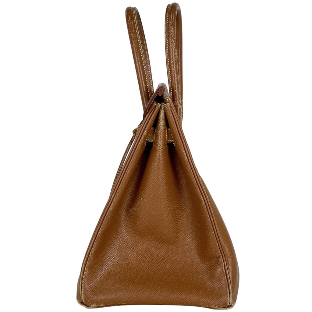 エルメス バーキン35cm ハンドバッグ クシュベル ゴールド □Ｂ レディース 中古 brbag