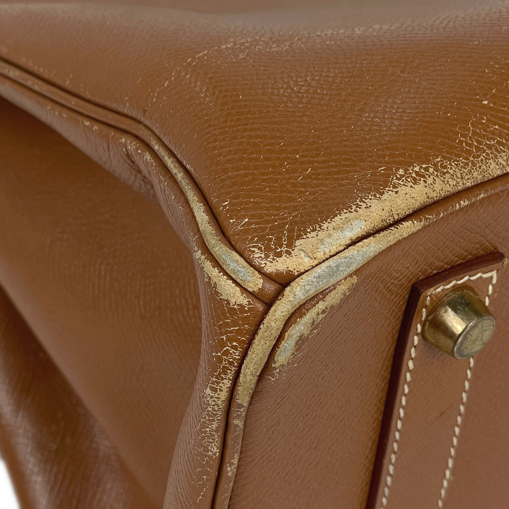 エルメス バーキン35cm ハンドバッグ クシュベル ゴールド □Ｂ レディース 中古 brbag