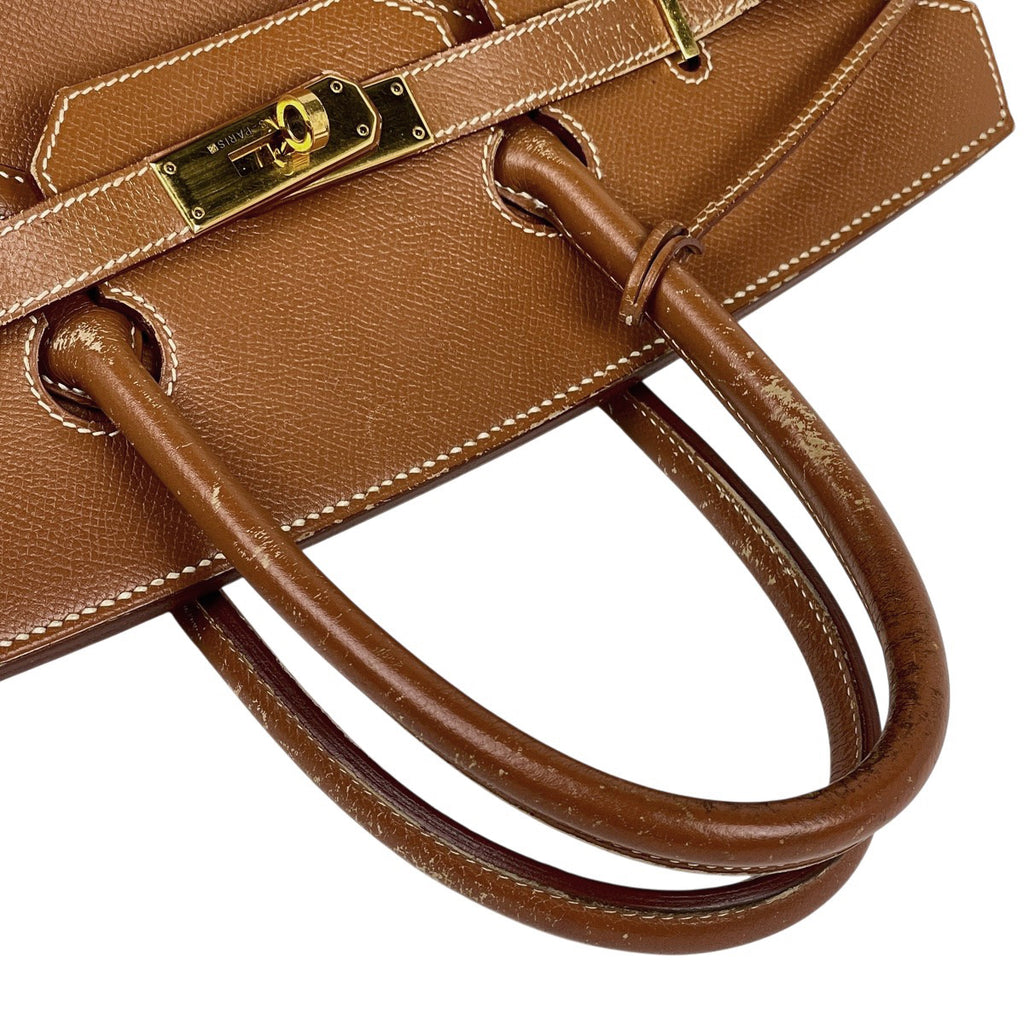 エルメス バーキン35cm ハンドバッグ クシュベル ゴールド □Ｂ レディース 中古 brbag