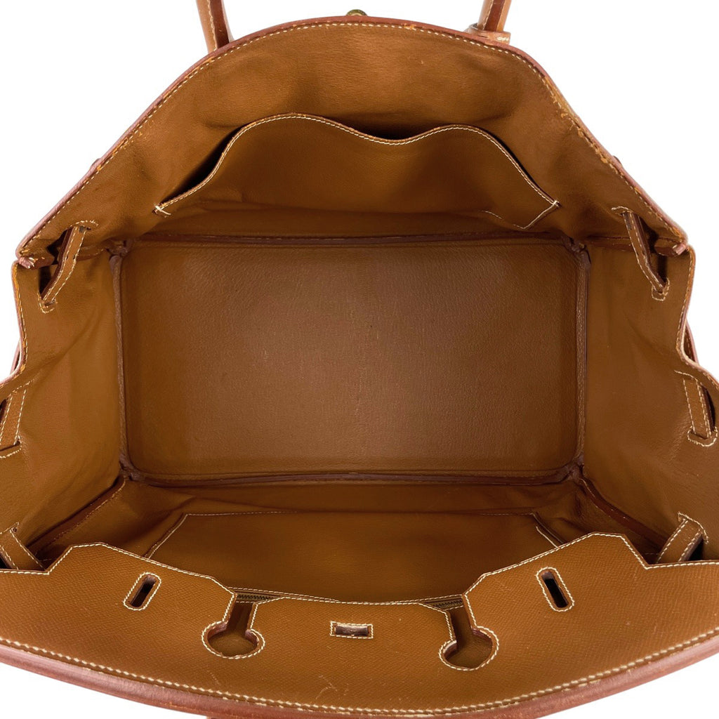 エルメス バーキン35cm ハンドバッグ クシュベル ゴールド □Ｂ レディース 中古 brbag