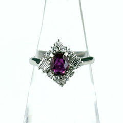 ルビー デザインリング メレダイヤ 指輪 リング 10.5号 Pt900 ルビー ダイヤモンド レディース ノンブランドジュエリー 【中古】nbjwl