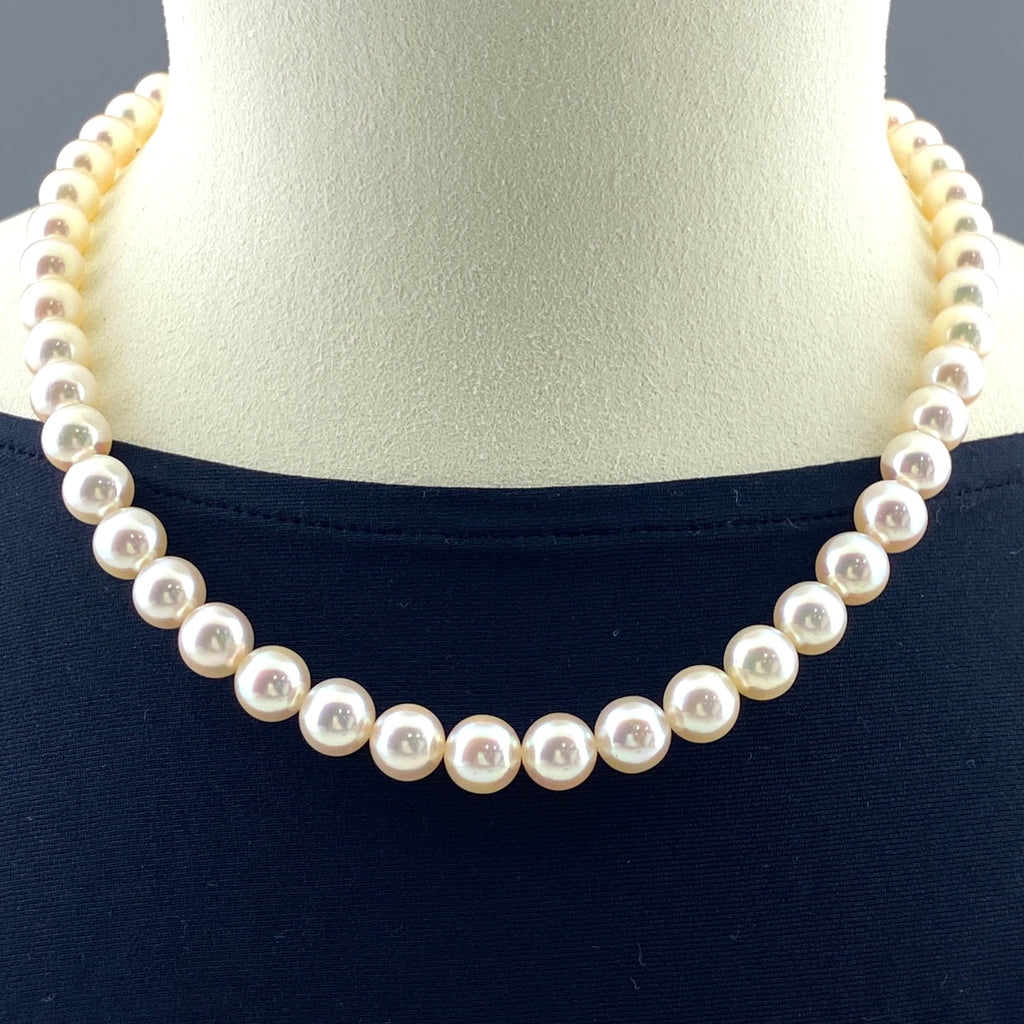 パール デザインネックレス シルバー 真珠 ネックレス SV パール レディース 【中古】nbjwl