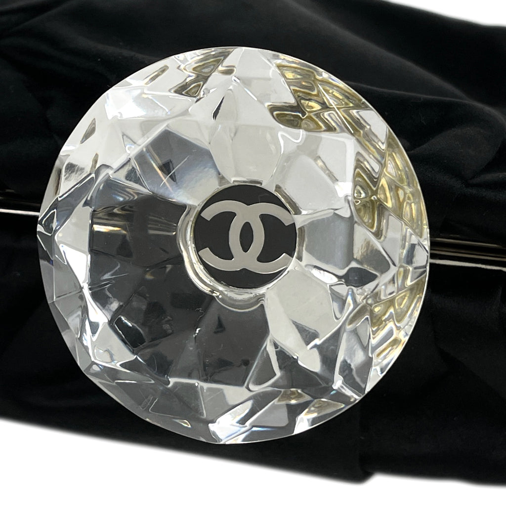 シャネル ココマーク クラッチバッグ がま口 クラッチバッグ ファブリック ブラック レディース 【中古】brbag