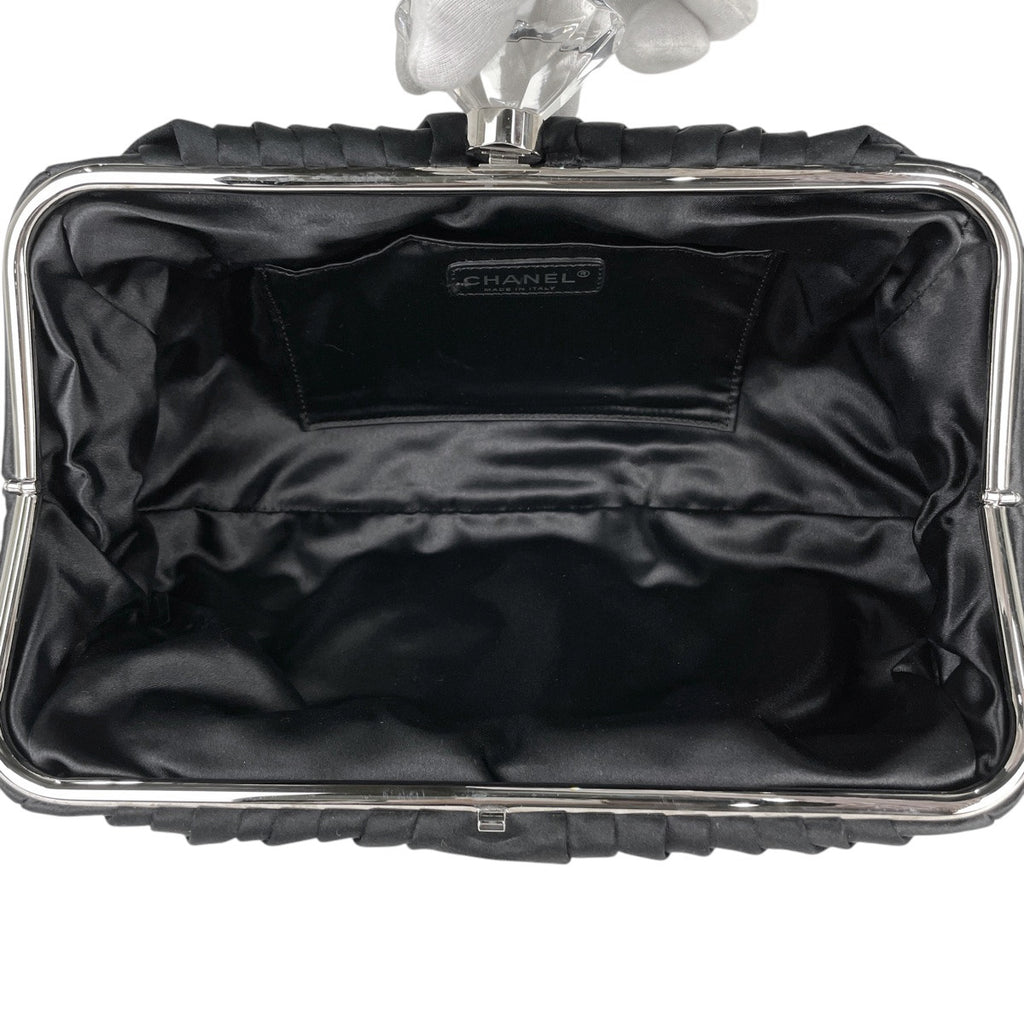 シャネル ココマーク クラッチバッグ がま口 クラッチバッグ ファブリック ブラック レディース 【中古】brbag
