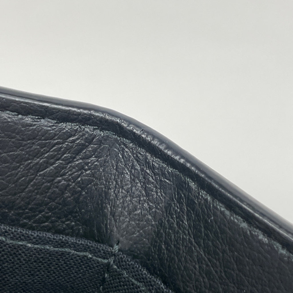 バレンシアガ ペーパー ミニ ウォレット ロゴ 三つ折り財布 レザー ブラック 391446 レディース 【中古】brbag