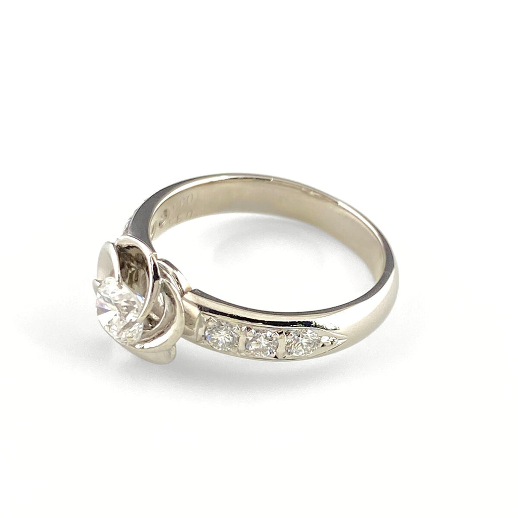 ダイヤモンド デザインリング プラチナ 指輪 メレダイヤ リング 14号 Pt900 ダイヤモンド レディース 【中古】nbjwl