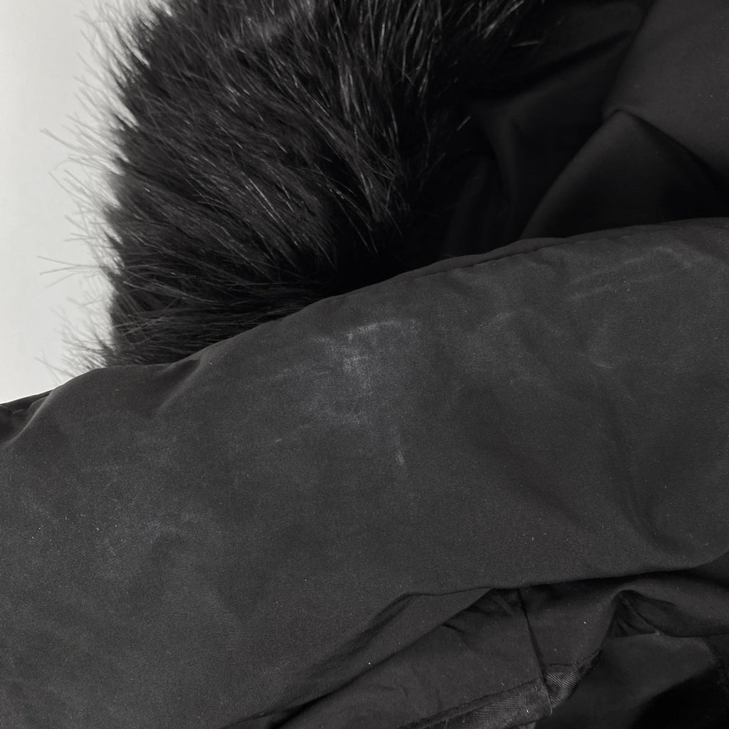 マイケルコース ジップアップ ジャケット フード ベルト付き フェイクファー アウター ブラック レディース 【中古】brapp