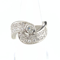 タサキ ダイヤモンド デザインリング プラチナ メレダイヤ 指輪 リング 10.5号 Pt900 ダイヤモンド レディース 【中古】brjwl