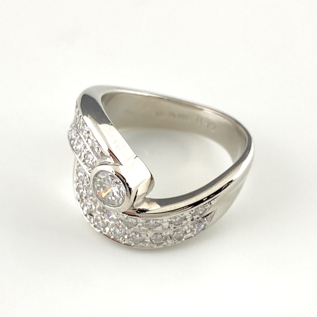 タサキ ダイヤモンド デザインリング プラチナ メレダイヤ 指輪 リング 10.5号 Pt900 ダイヤモンド レディース 【中古】brjwl