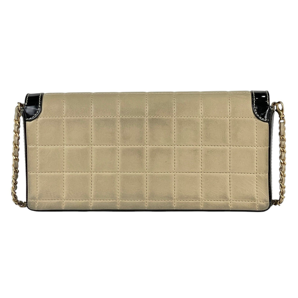 シャネル チョコバー チェーン ショルダーバッグ ココマーク マドモアゼル ショルダーバッグ レザー ベージュ ブラック レディース 【中古】brbag