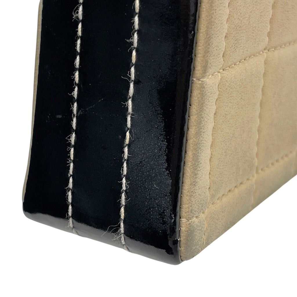 シャネル チョコバー チェーン ショルダーバッグ ココマーク マドモアゼル ショルダーバッグ レザー ベージュ ブラック レディース 【中古】brbag