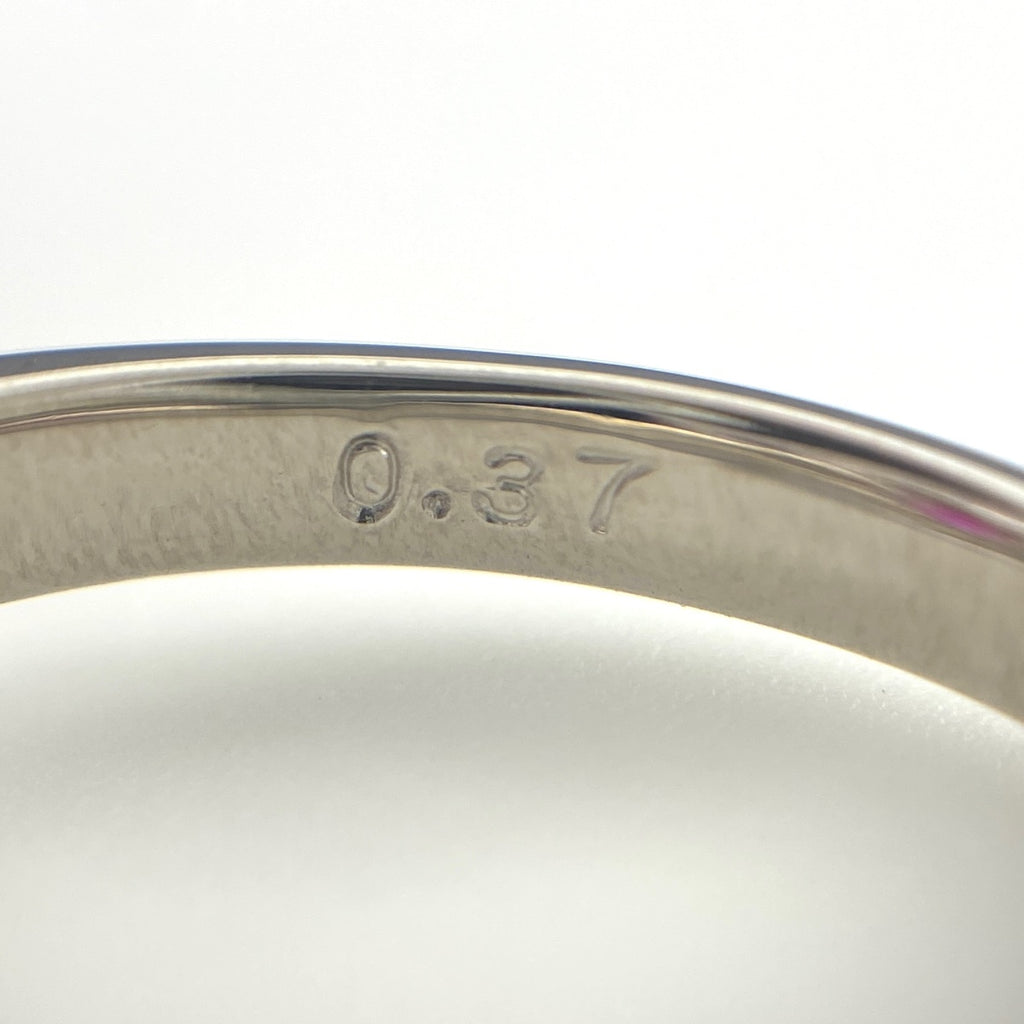 ルビー デザインリング プラチナ 指輪 メレダイヤ リング 11号 Pt900 ルビー ダイヤモンド レディース 【中古】nbjwl