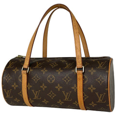 ルイ・ヴィトン パピヨン 26 バレルバッグ 筒型 旧型 ハンドバッグ モノグラム ブラウン M51386 レディース 【中古】brbag