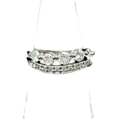 メレダイヤ デザインリング リング 13号 Pt900 ダイヤモンド レディース ノンブランドジュエリー 【中古】nbjwl