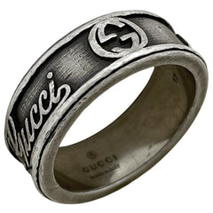 グッチ インターロッキングG リング 16号 シルバー925 レディース ブランドアクセサリー 【中古】bracc